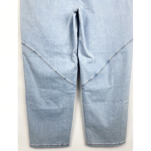 NWT Eloquii Plus Size Seam Detail Straight Leg Jeans, Light Wash - Size 20 - Picture 9 of 12